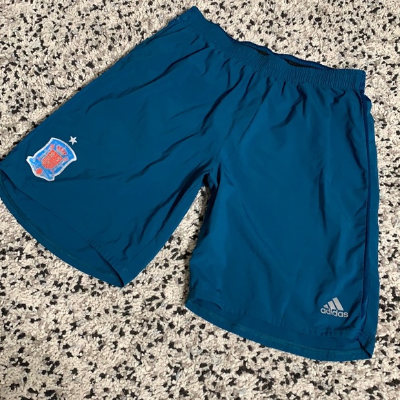 Adidas Spain RFCF Soccer Shorts Sample Style Lined Blue Medium - Picture 2 of 7